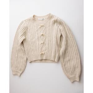 Altar’d State Cream Bow Sweater XS
